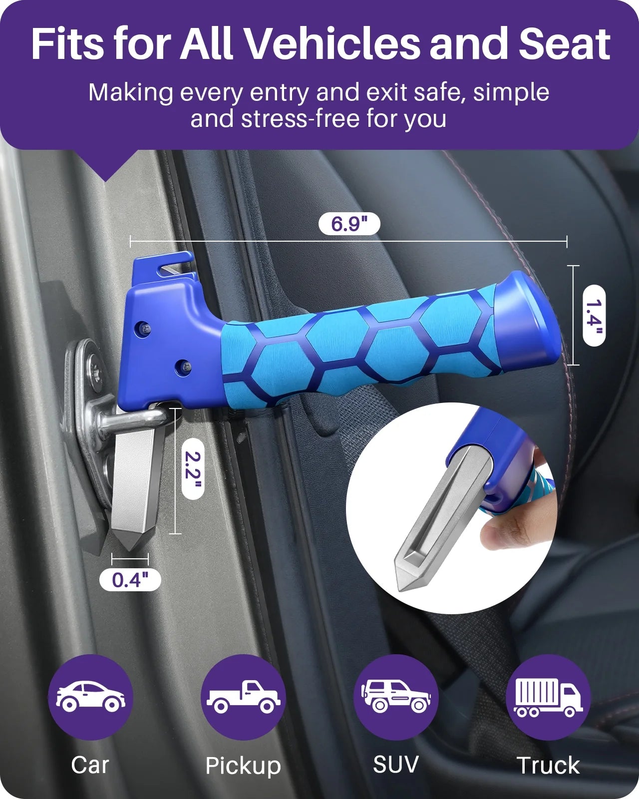 3-Piece Car Assist Handle Set