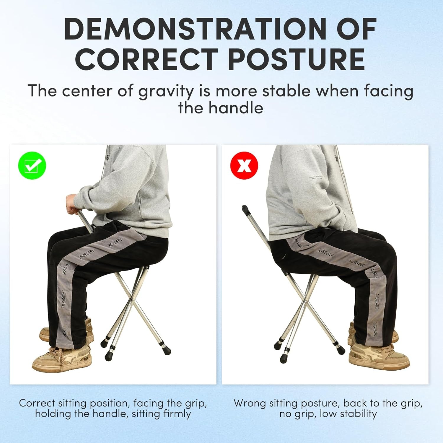 Folding Walking Cane with Seat – Adjustable, Non-Slip & Lightweight Mobility Aid
