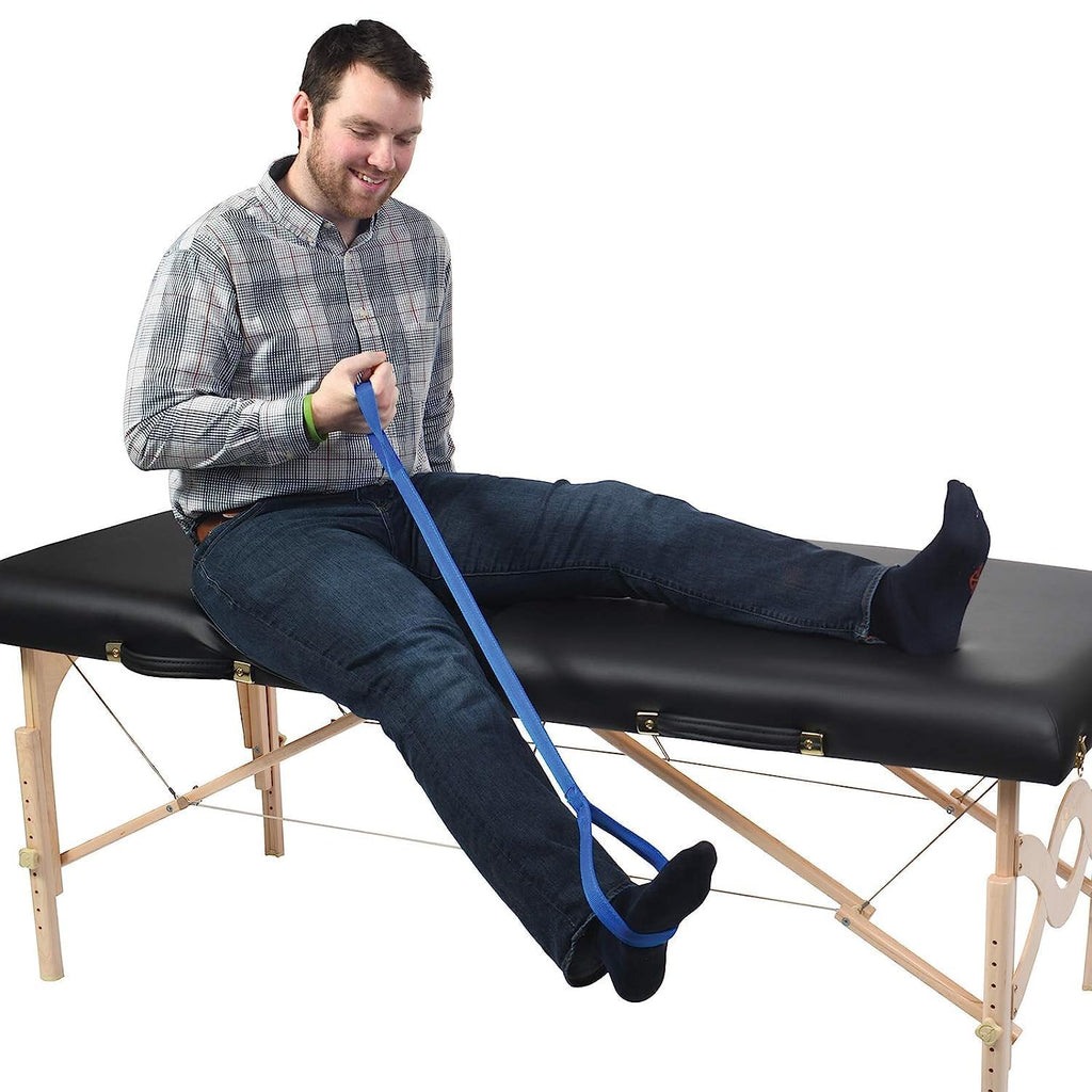 Leg Lifter Strap, 41" Rigid Leg Strap with Webbed Loops for Hand & Foot, Easy to Use Leg Lift Assist & Riser for Getting in & Out of Beds, Cars, Wheelchairs