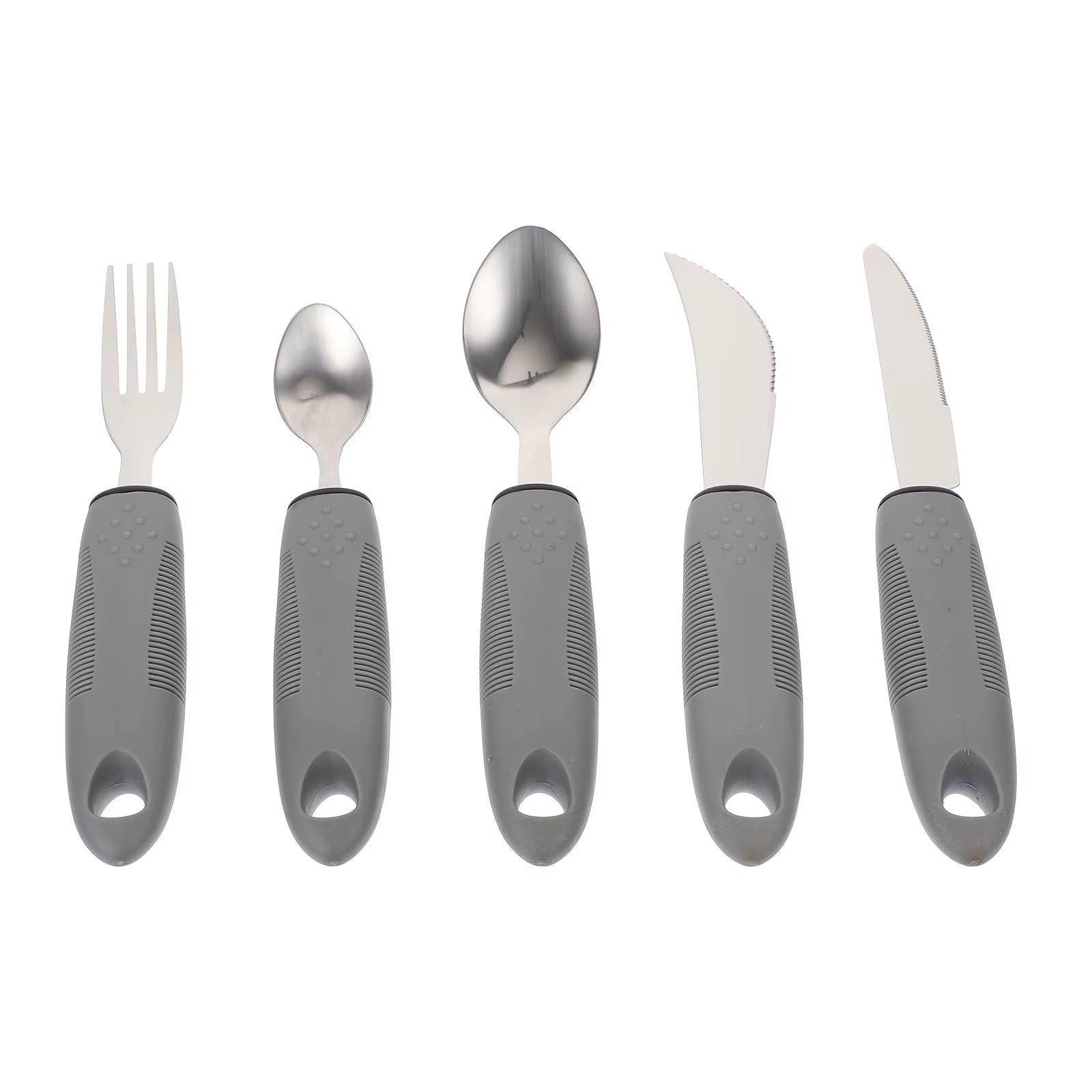 Adaptive Utensil Set Non-Slip Easy-Grip Silverware