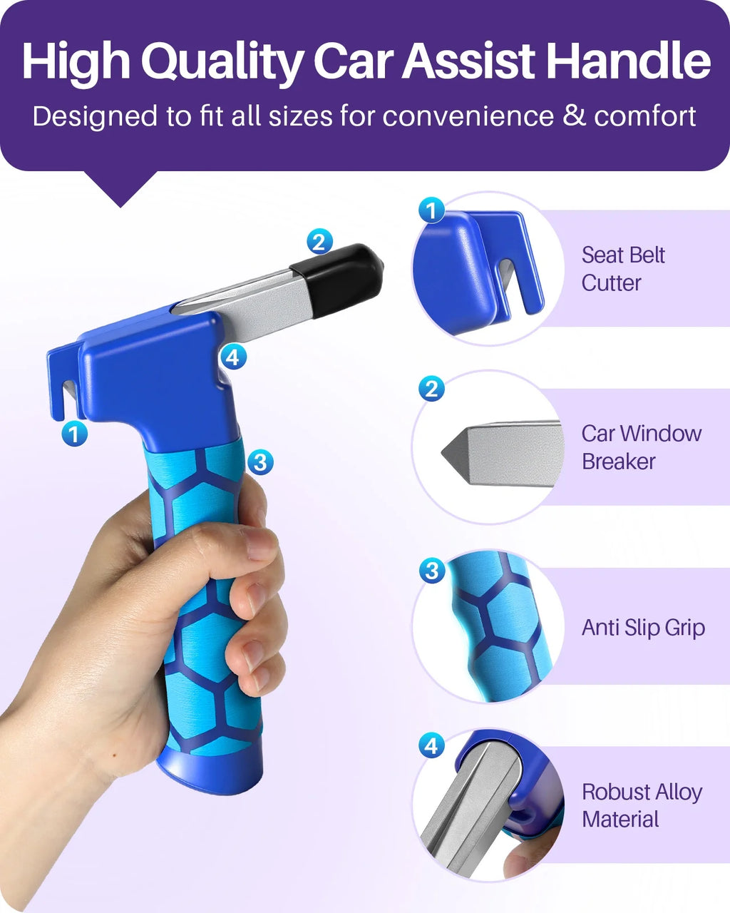 3-Piece Car Assist Handle Set