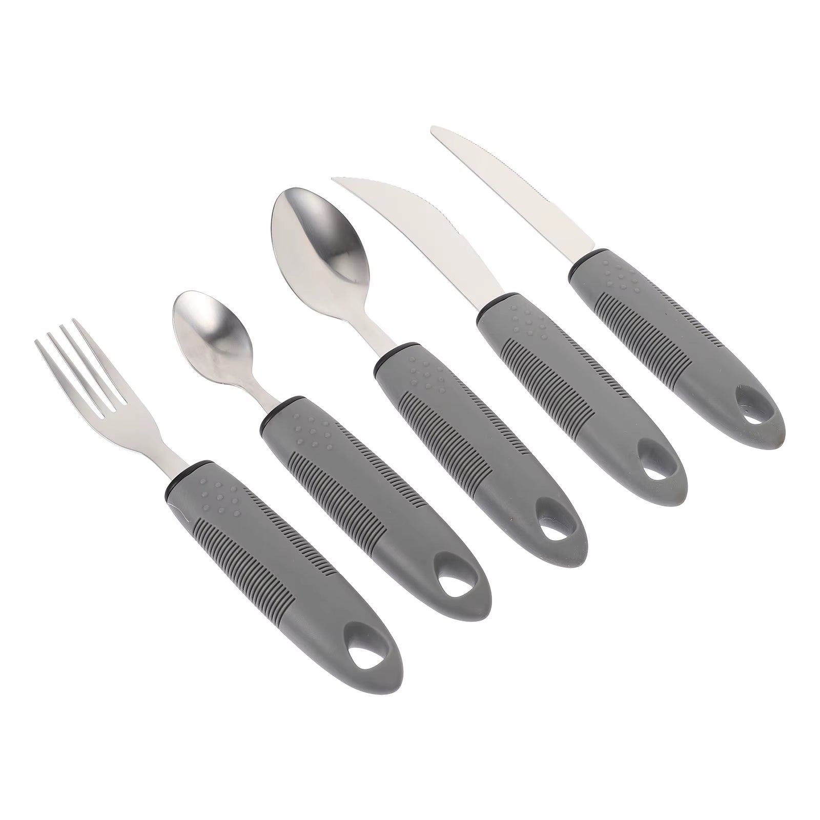 Adaptive Utensil Set Non-Slip Easy-Grip Silverware