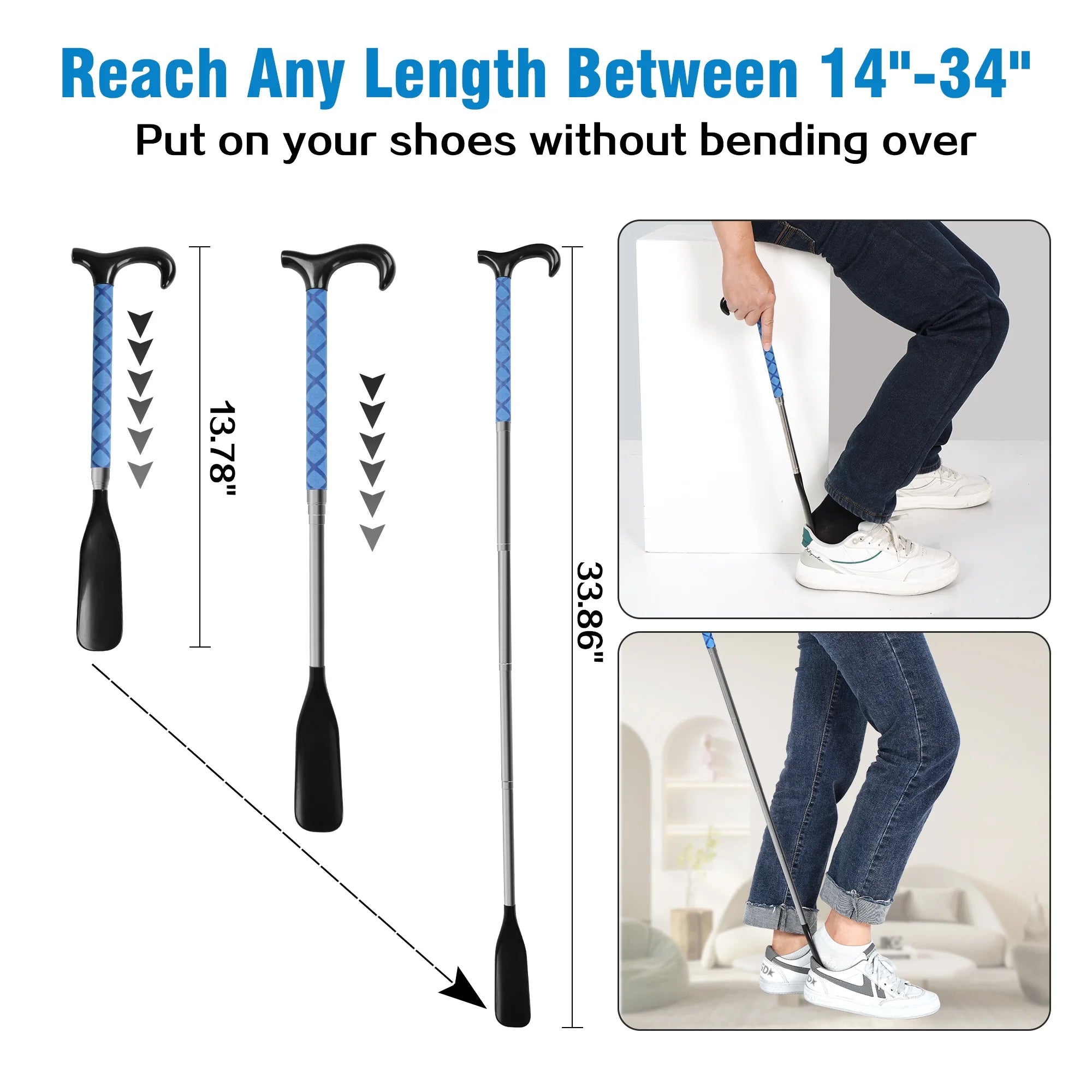 Adjustable Long-Handled Shoehorn