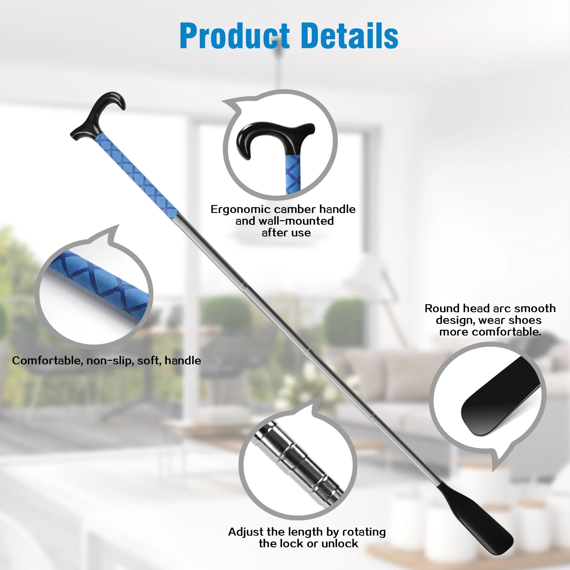 Adjustable Long-Handled Shoehorn