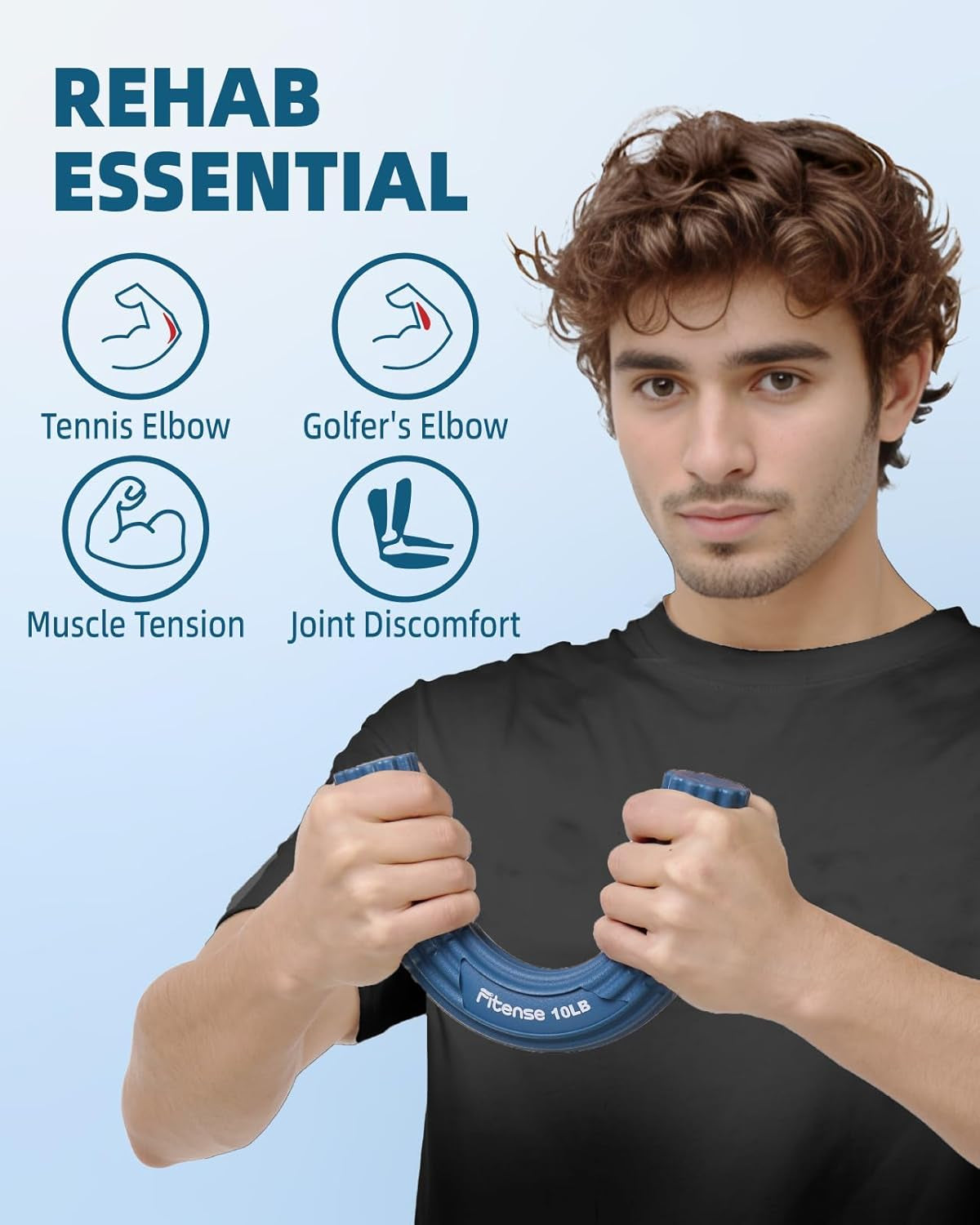 Flex Therapy Bar,Tennis Elbow Therapy Bar, Flexbar for Physical Therapy & Resist