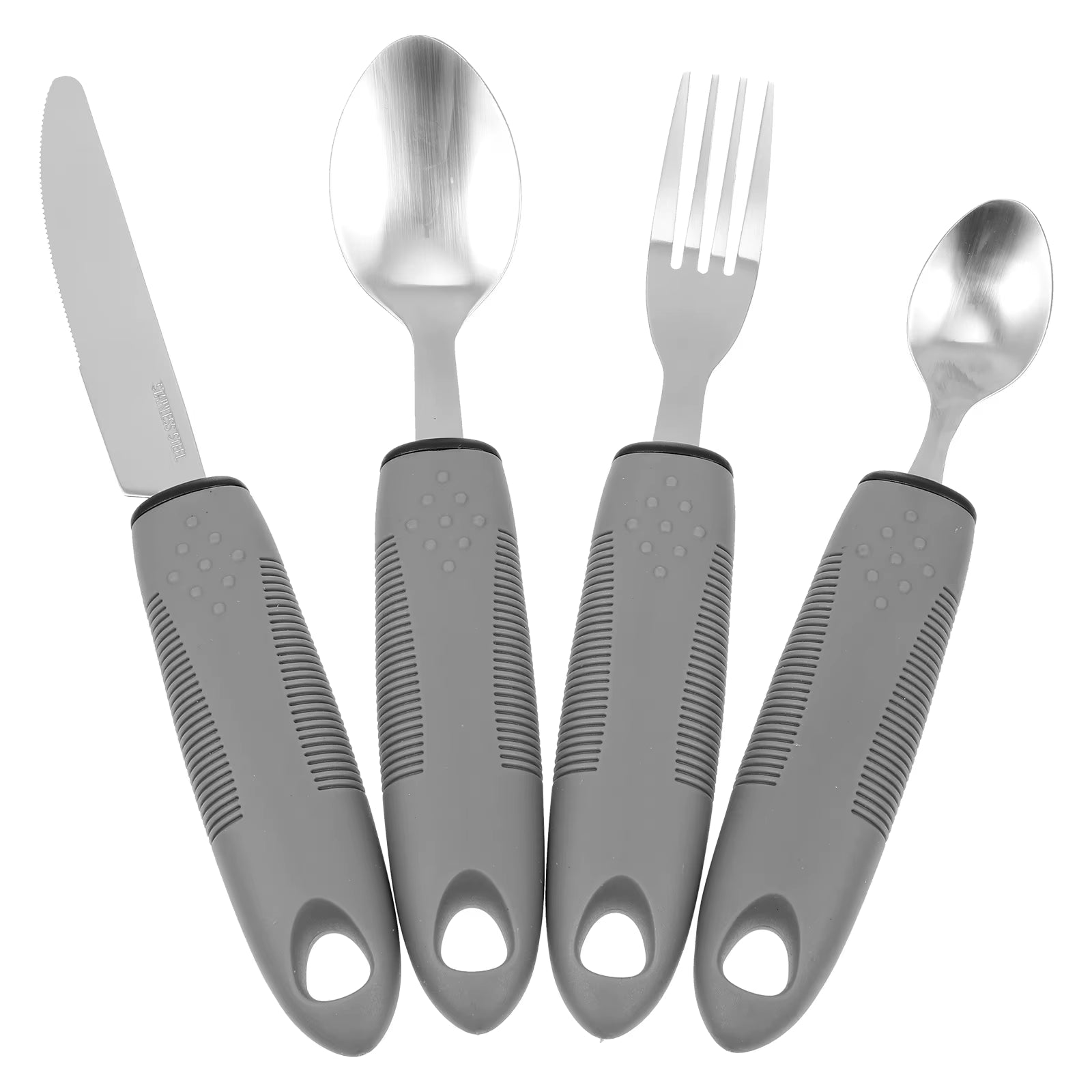 Adaptive Utensil Set Non-Slip Easy-Grip Silverware