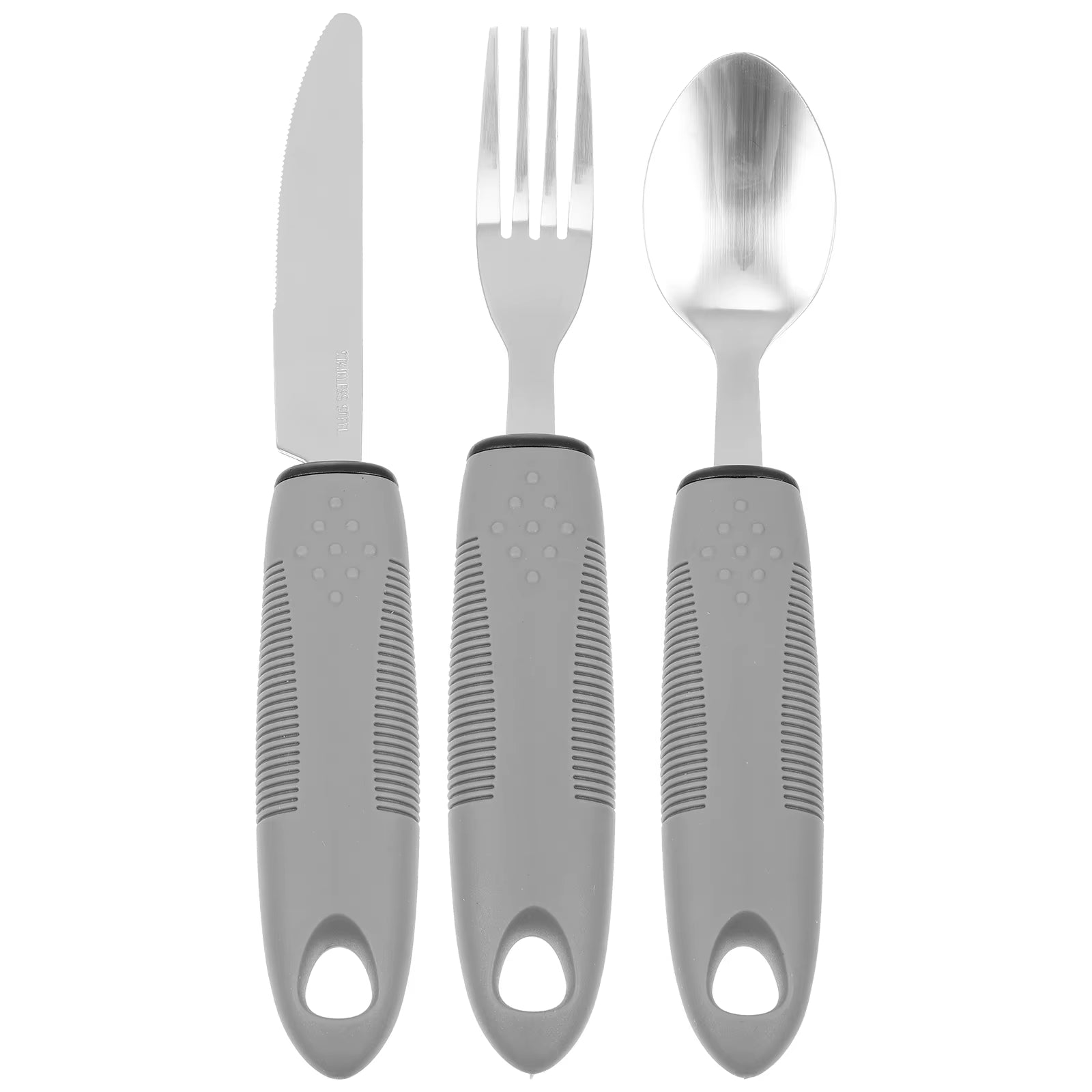 Adaptive Utensil Set Non-Slip Easy-Grip Silverware