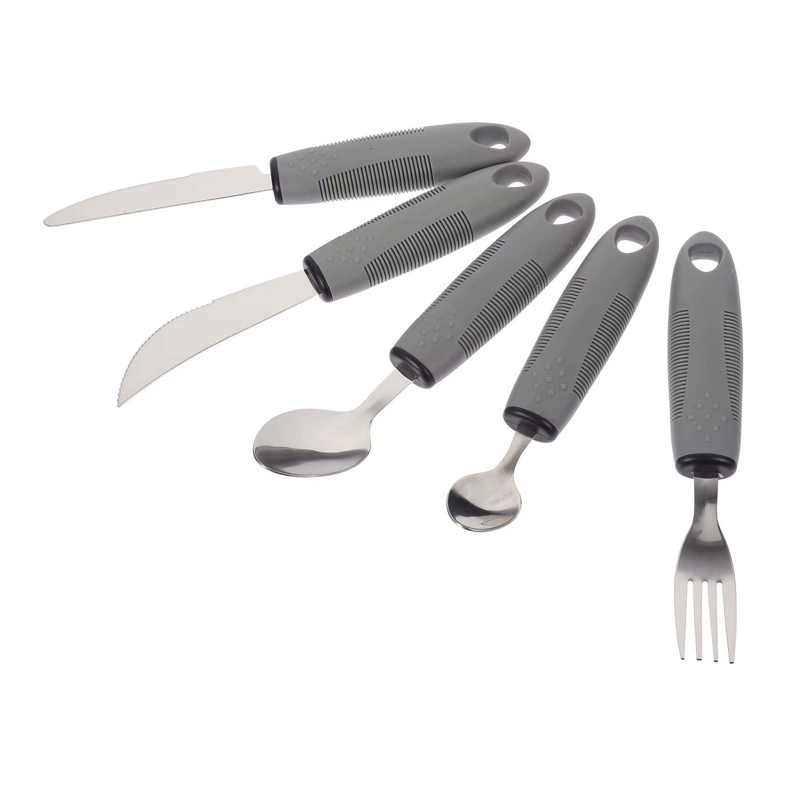 Adaptive Utensil Set Non-Slip Easy-Grip Silverware