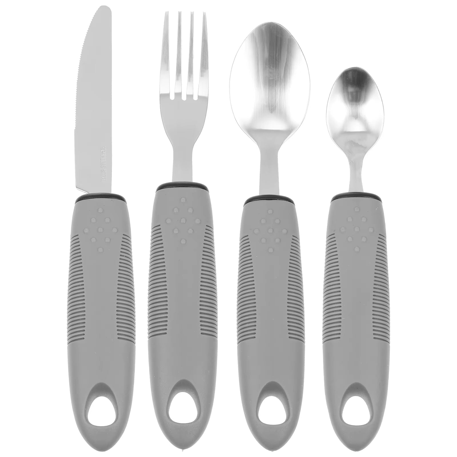 Adaptive Utensil Set Non-Slip Easy-Grip Silverware